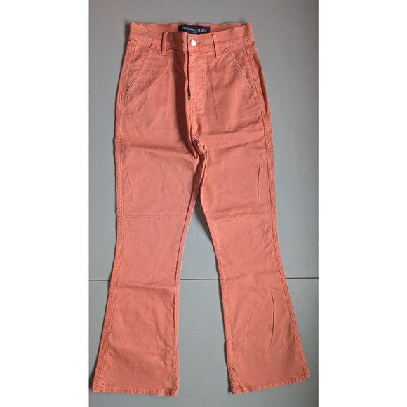 NWD Veronica Beard CARSON Ankle Flare W Slant Pockets Sz 26 Dark Coral #4D459 - Picture 1 of 9
